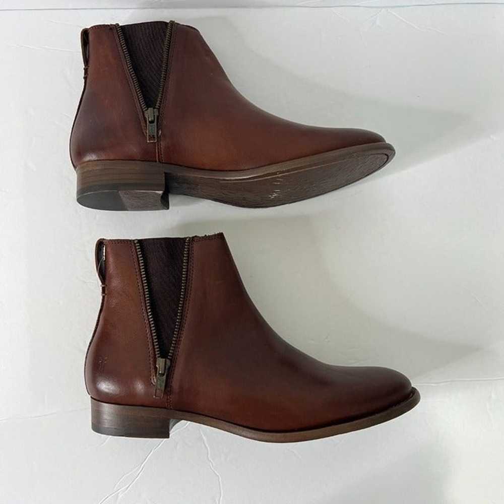 Frye Ankle boots Carly Zip Chelsea shoes cognac S… - image 6