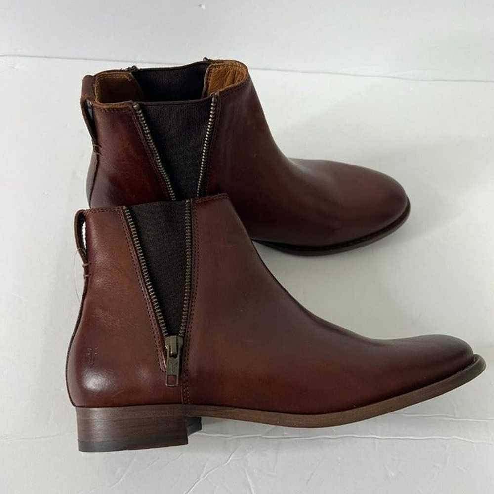 Frye Ankle boots Carly Zip Chelsea shoes cognac S… - image 7