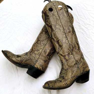 Vintage Hondo Handmade Snakeskin Western Cowgirl … - image 1