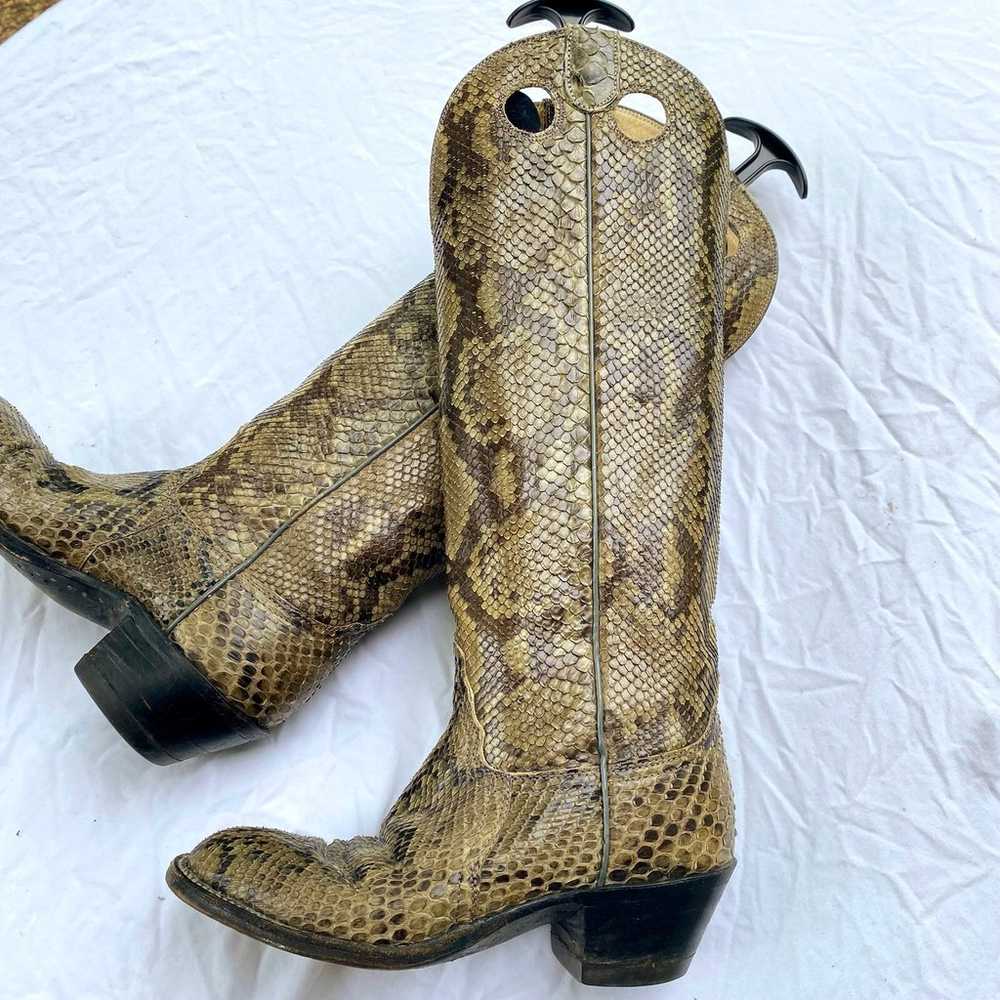 Vintage Hondo Handmade Snakeskin Western Cowgirl … - image 2