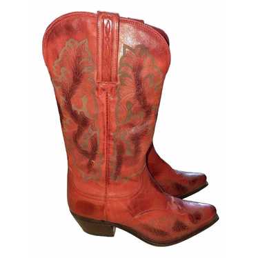 Lucchese 1883 Vintage Western Cowboy Boots Red 48… - image 1