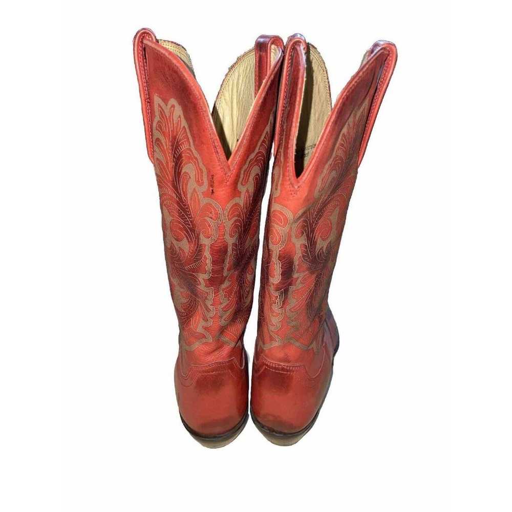 Lucchese 1883 Vintage Western Cowboy Boots Red 48… - image 7