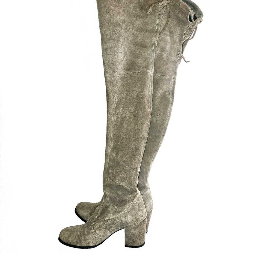 Stuart Weitzman The Knee Boot Suede Grey Taupe Si… - image 10