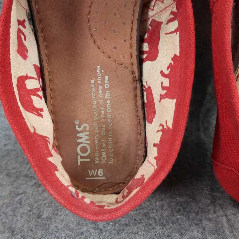 Toms Shoes Womens 6 Flats Casual Canvas Slip On R… - image 8