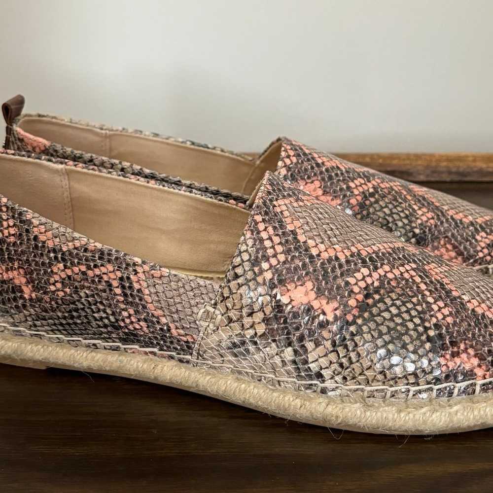 Sam Edelman Leather Snakeskin Espadrille Loafers … - image 2