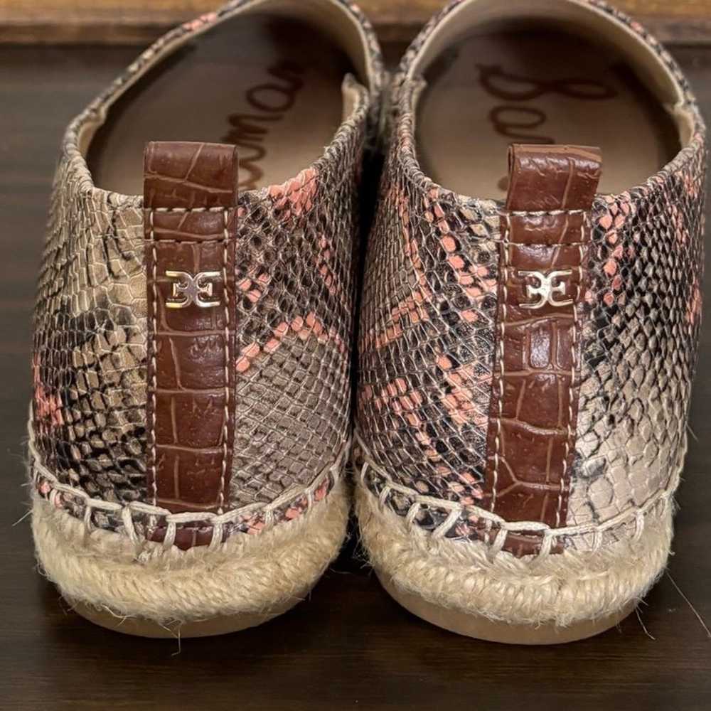 Sam Edelman Leather Snakeskin Espadrille Loafers … - image 4