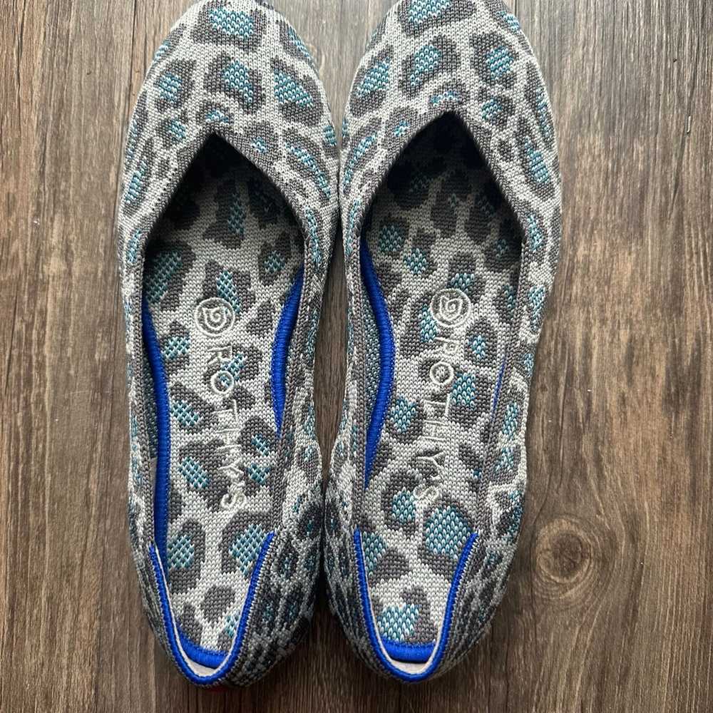 Rothy’s grey and blue spotted flats - image 1