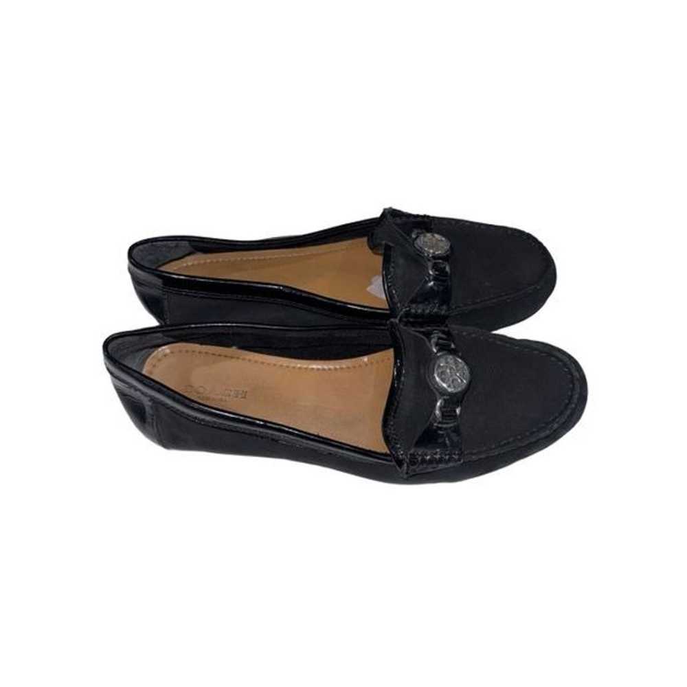 Coach Fonda Black Suede/Patent Leather Loafers Fl… - image 3