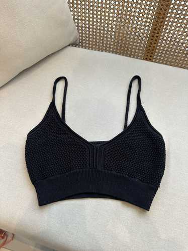 Intermix Intermix Knitted Brakette Navy Crop Top..