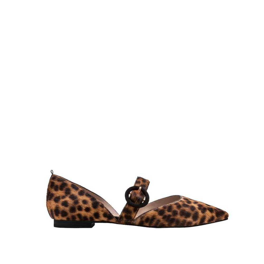 Boden Evie Leopard Print Calf Hair Pointed Flats - image 1