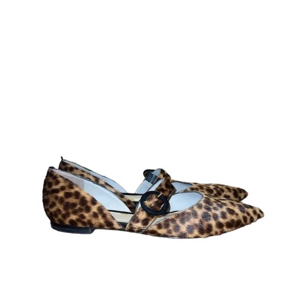 Boden Evie Leopard Print Calf Hair Pointed Flats - image 2