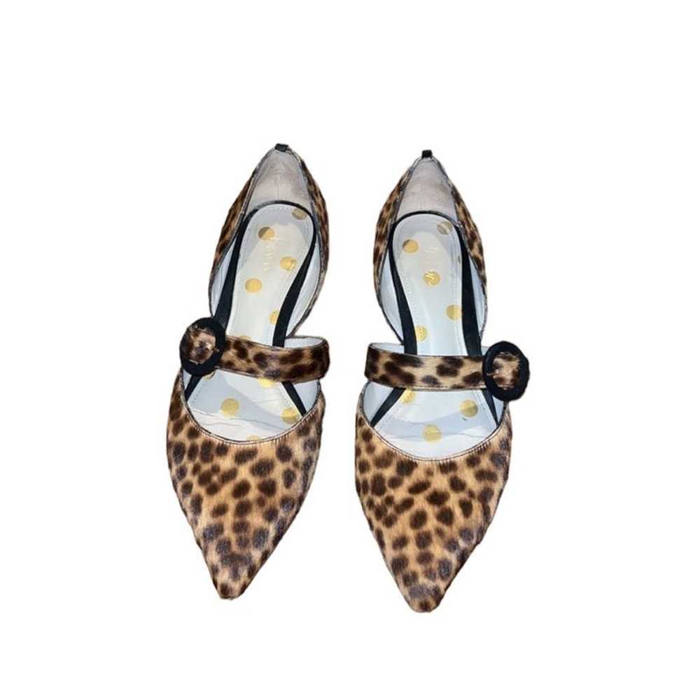 Boden Evie Leopard Print Calf Hair Pointed Flats - image 4