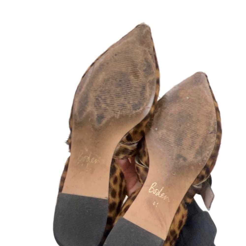 Boden Evie Leopard Print Calf Hair Pointed Flats - image 8