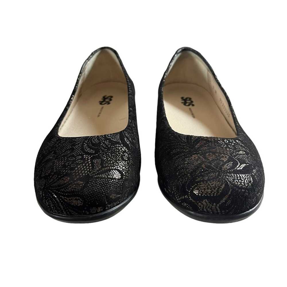 SAS Ballet Flat Shoes Black Lace Size 7 New - image 4