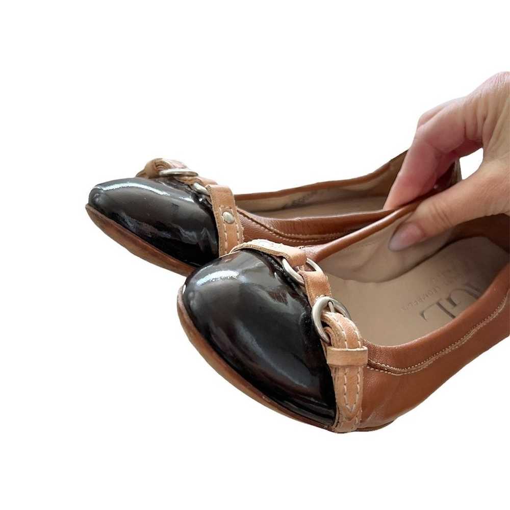 AGL Monika Brown Tan Leather Black Patent Cap Toe… - image 5
