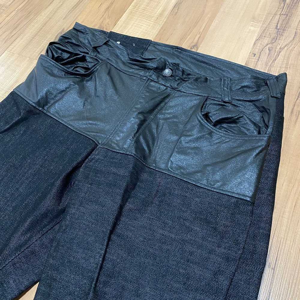 Japanese Brand × Streetwear Black Denim & Leather… - image 3
