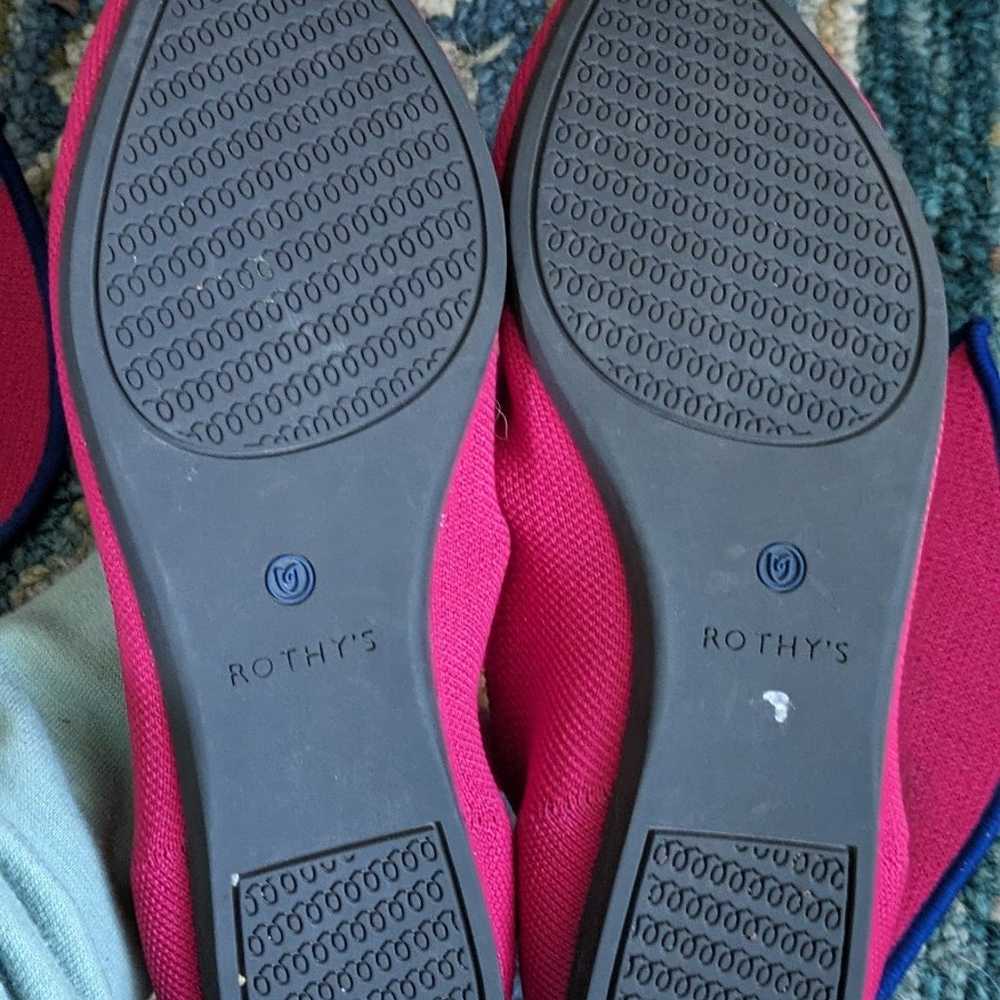 Rothy's the point Hot pink sz 10 like new flats - image 10