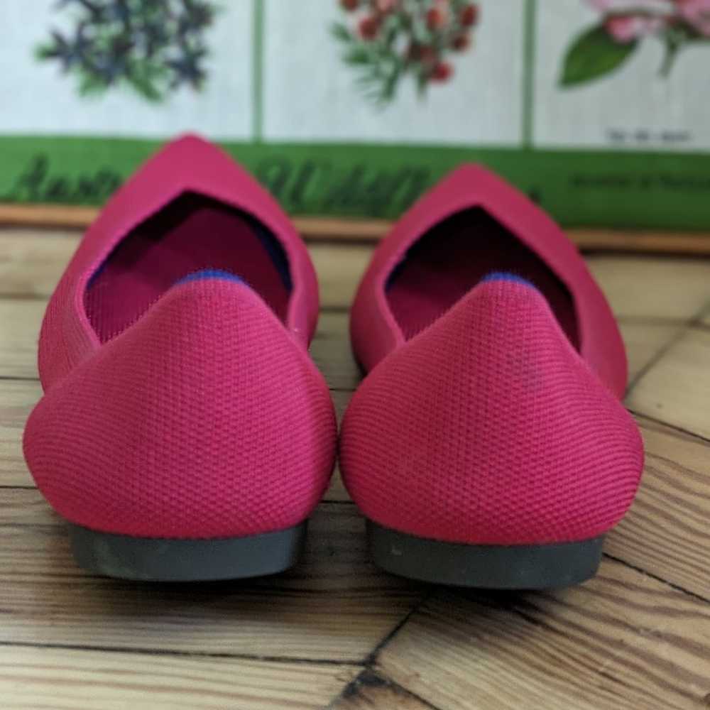 Rothy's the point Hot pink sz 10 like new flats - image 4