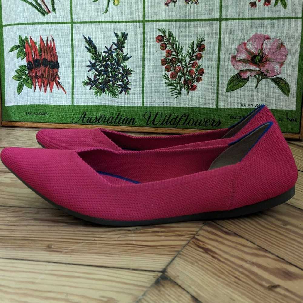 Rothy's the point Hot pink sz 10 like new flats - image 6