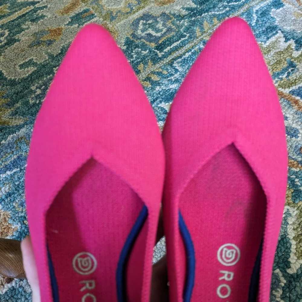Rothy's the point Hot pink sz 10 like new flats - image 7