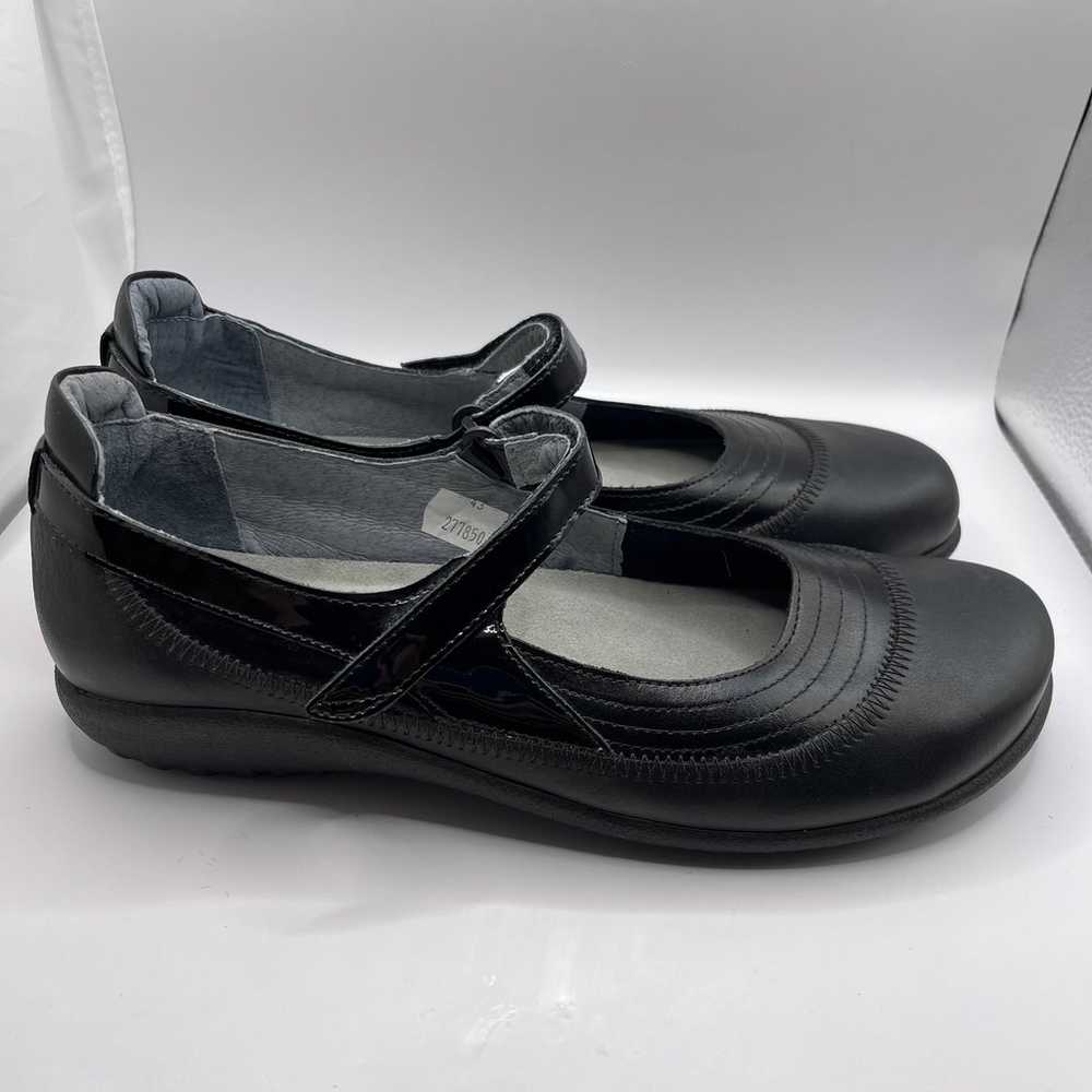 NAOT Kirei Mary Jane Shoe in Black Leather with P… - image 4