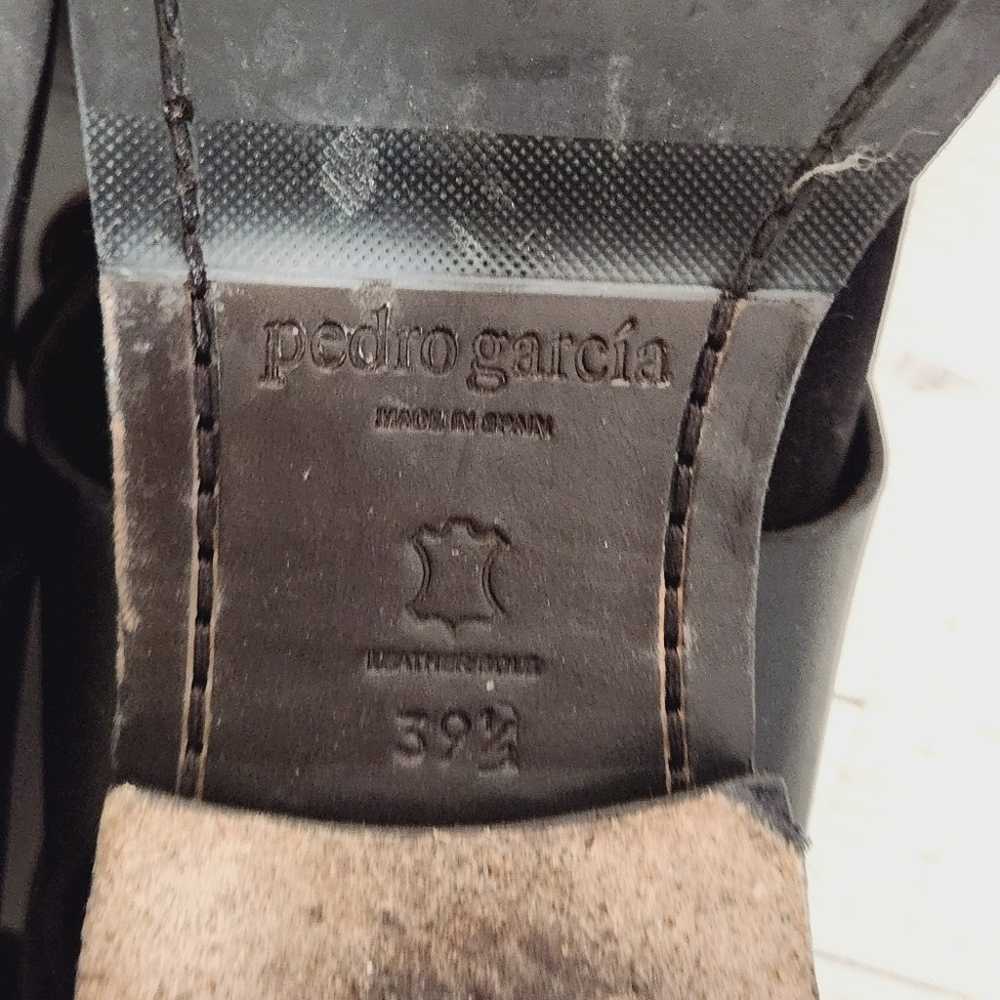 Pedro Garcia Black Suede/Leather Sling Back Buckl… - image 10