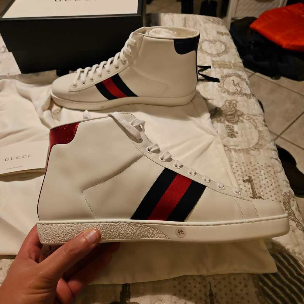 Gucci Ace leather high trainers - image 3
