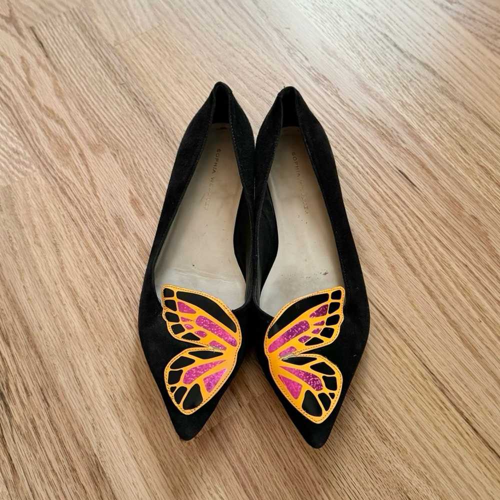 Sophia Webster Butterfly Bibi Black Suede Pointy … - image 2