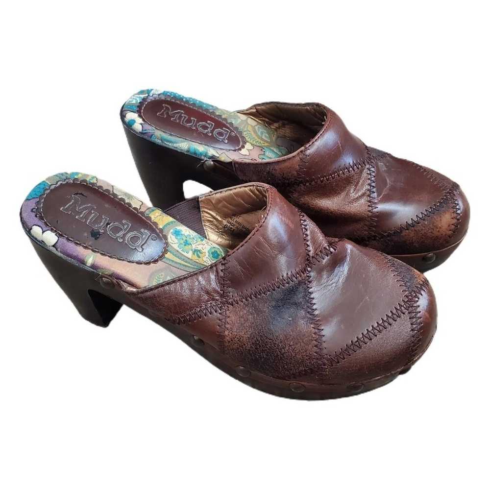 Vintage Mudd Y2k 00s High Heel Clogs Shoes Slip-O… - image 1