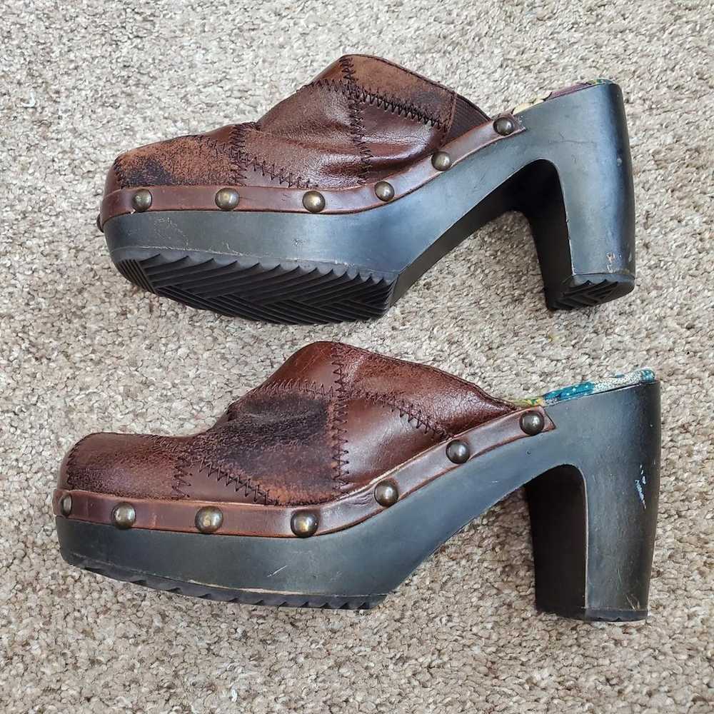 Vintage Mudd Y2k 00s High Heel Clogs Shoes Slip-O… - image 2
