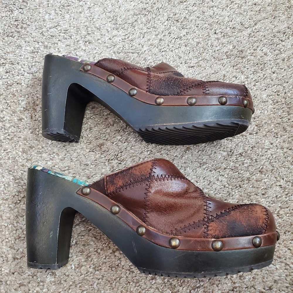 Vintage Mudd Y2k 00s High Heel Clogs Shoes Slip-O… - image 3