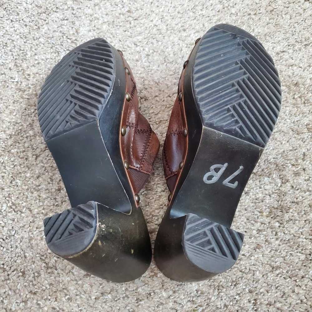 Vintage Mudd Y2k 00s High Heel Clogs Shoes Slip-O… - image 4