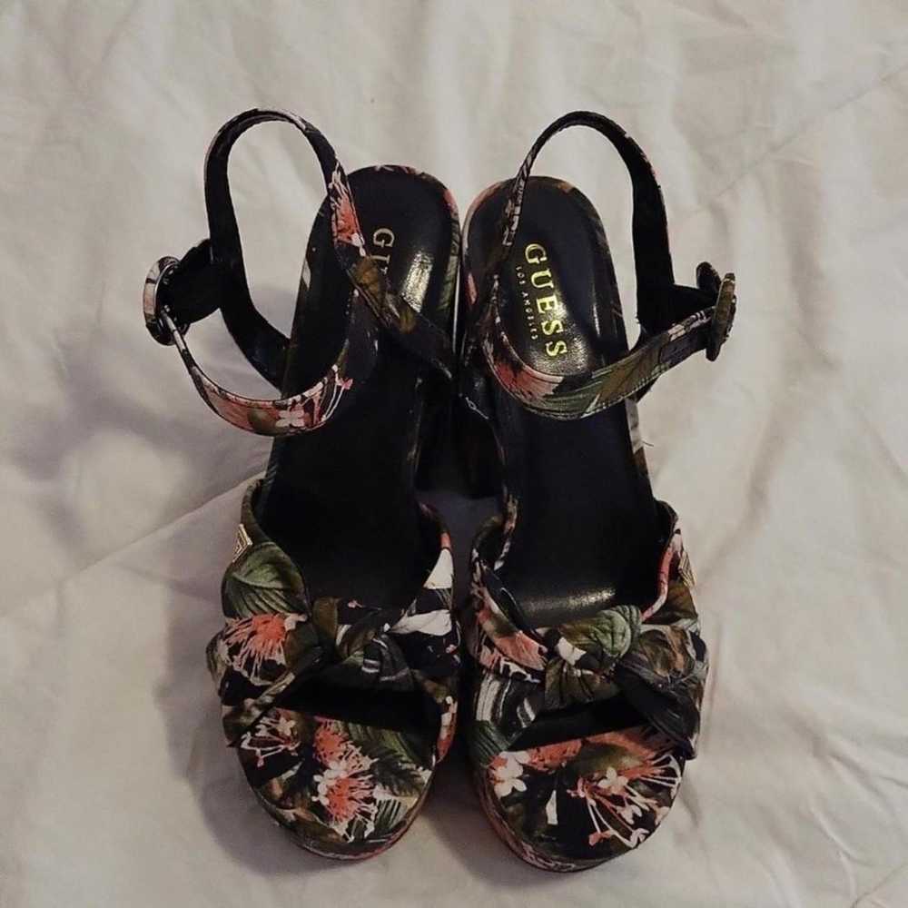 Guess Rachel Chunky Platform Sandals Tropical Pri… - image 5