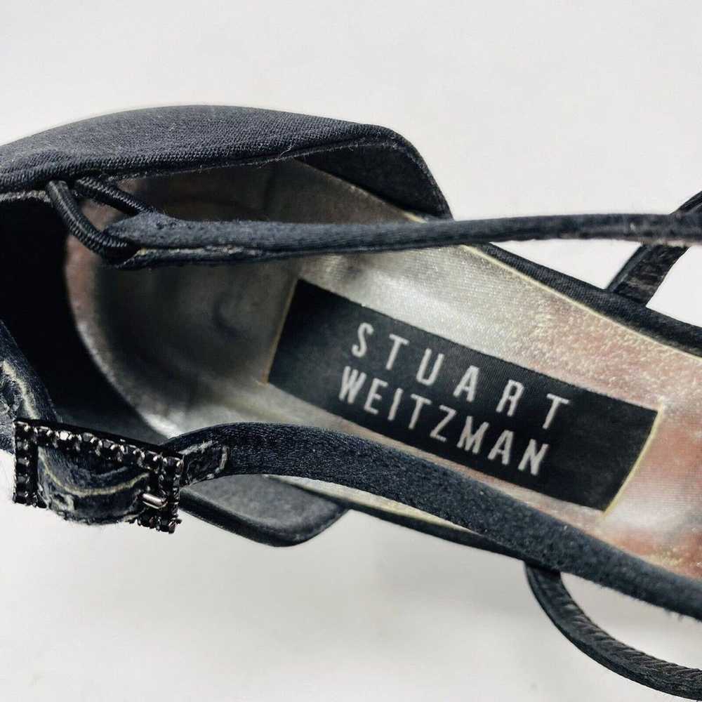 Stuart Weitzman Size 7 Strappy Fabric Pointy Toe … - image 5