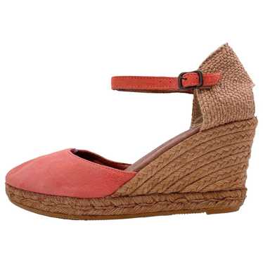 Anthropologie Gaimo Coral Pink Suede Jute Ankle St