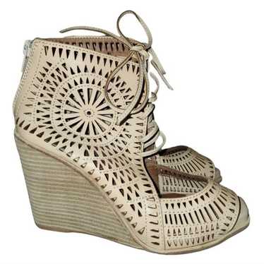 Jeffrey Campbell Rayos Perforated Wedge Sandals