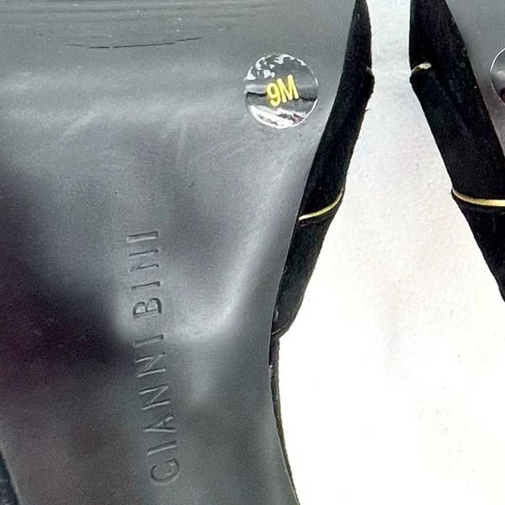Gianni Bini Sabrina Black Gokd Leather Open Toe  … - image 9