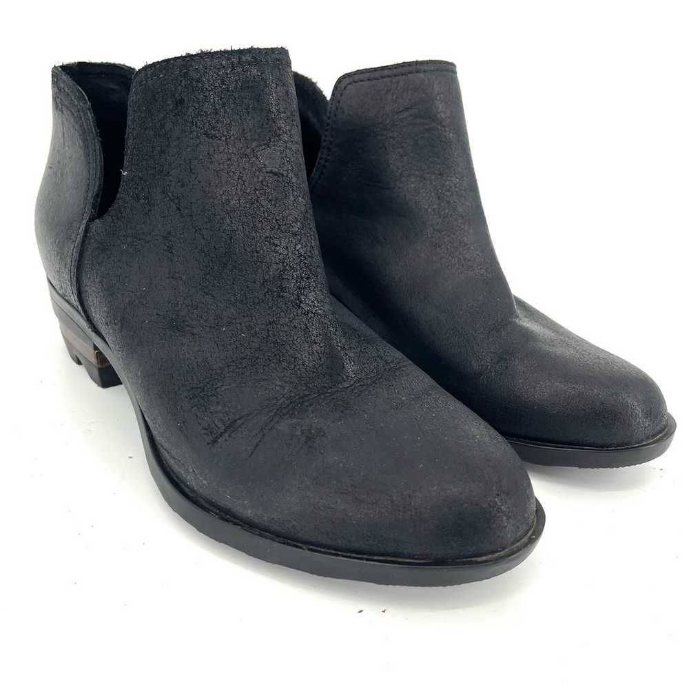 Sorel Black leather Lolla II cutout ankle boot wo… - image 2