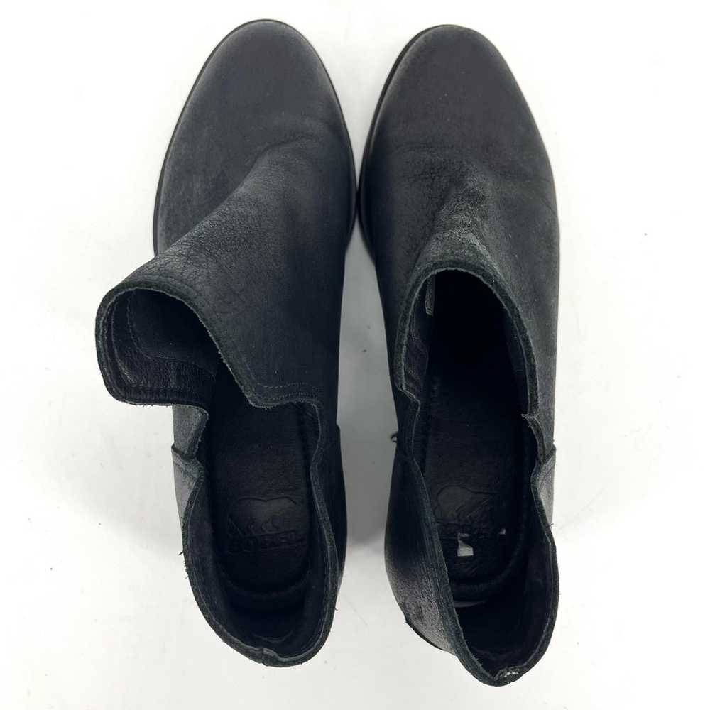 Sorel Black leather Lolla II cutout ankle boot wo… - image 8