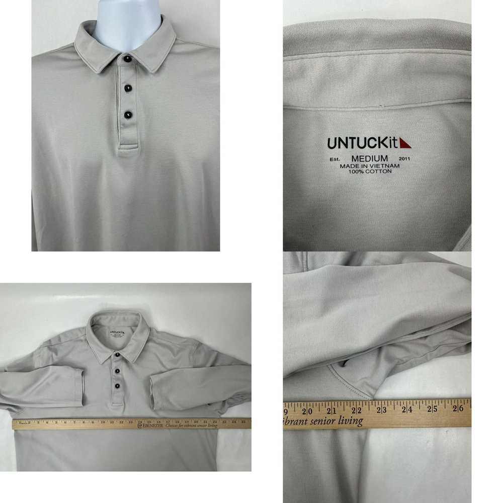 UNTUCKit UNTUCKIT Polo Shirt Mens Medium Beige Lo… - image 4