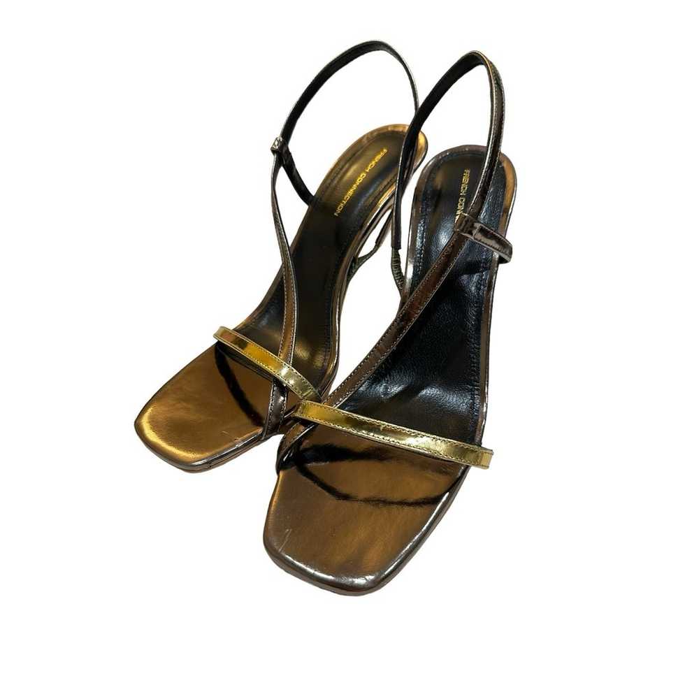 French Connection Veroni Metallic Wrap Sandals Wo… - image 1