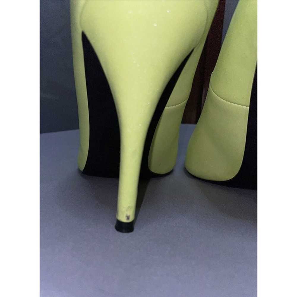 Zara Trafaluc Lime Green Neon Heels Pumps Blogger… - image 10