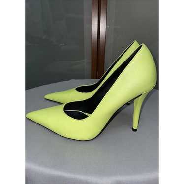 Zara Trafaluc Lime Green Neon Heels Pumps Blogger… - image 1