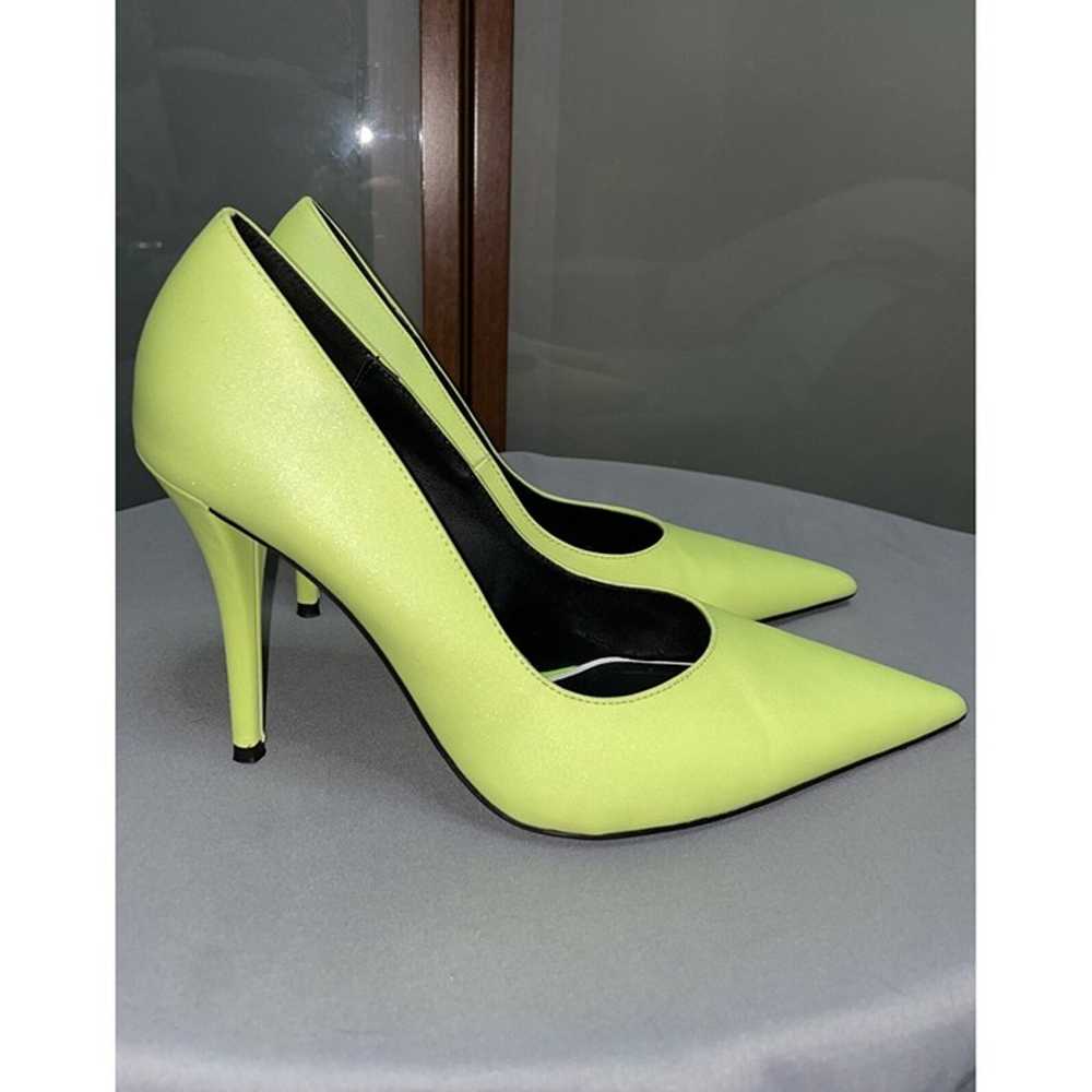 Zara Trafaluc Lime Green Neon Heels Pumps Blogger… - image 3