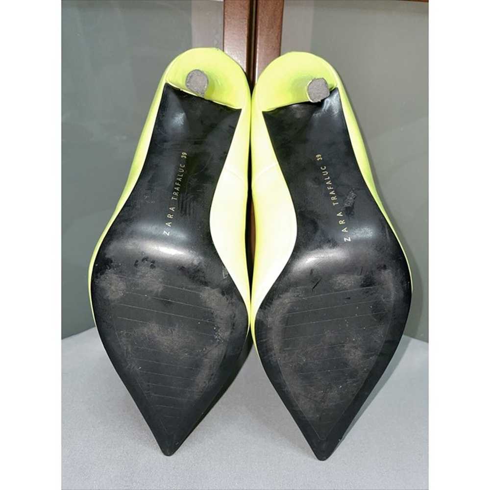 Zara Trafaluc Lime Green Neon Heels Pumps Blogger… - image 6
