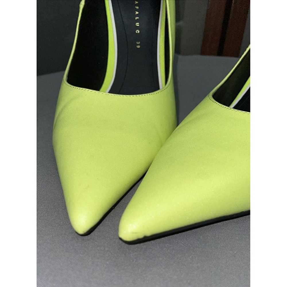 Zara Trafaluc Lime Green Neon Heels Pumps Blogger… - image 7