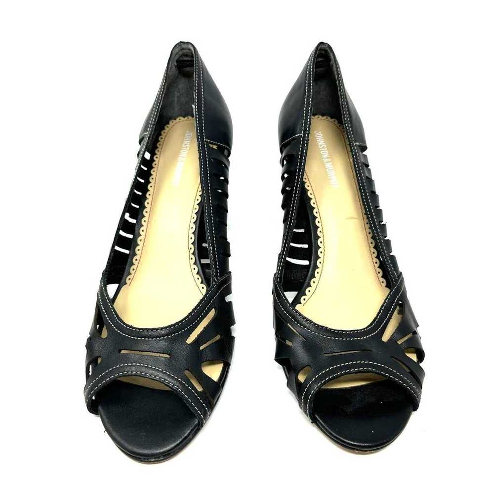 Johnston & Murphy size 9.5 like new black heels p… - image 2
