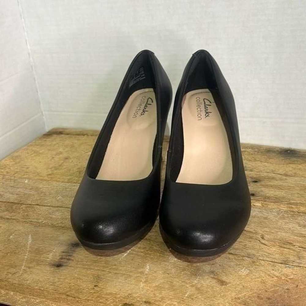 Clarks Ambyr Joy black Dress Pumps leather heels … - image 2