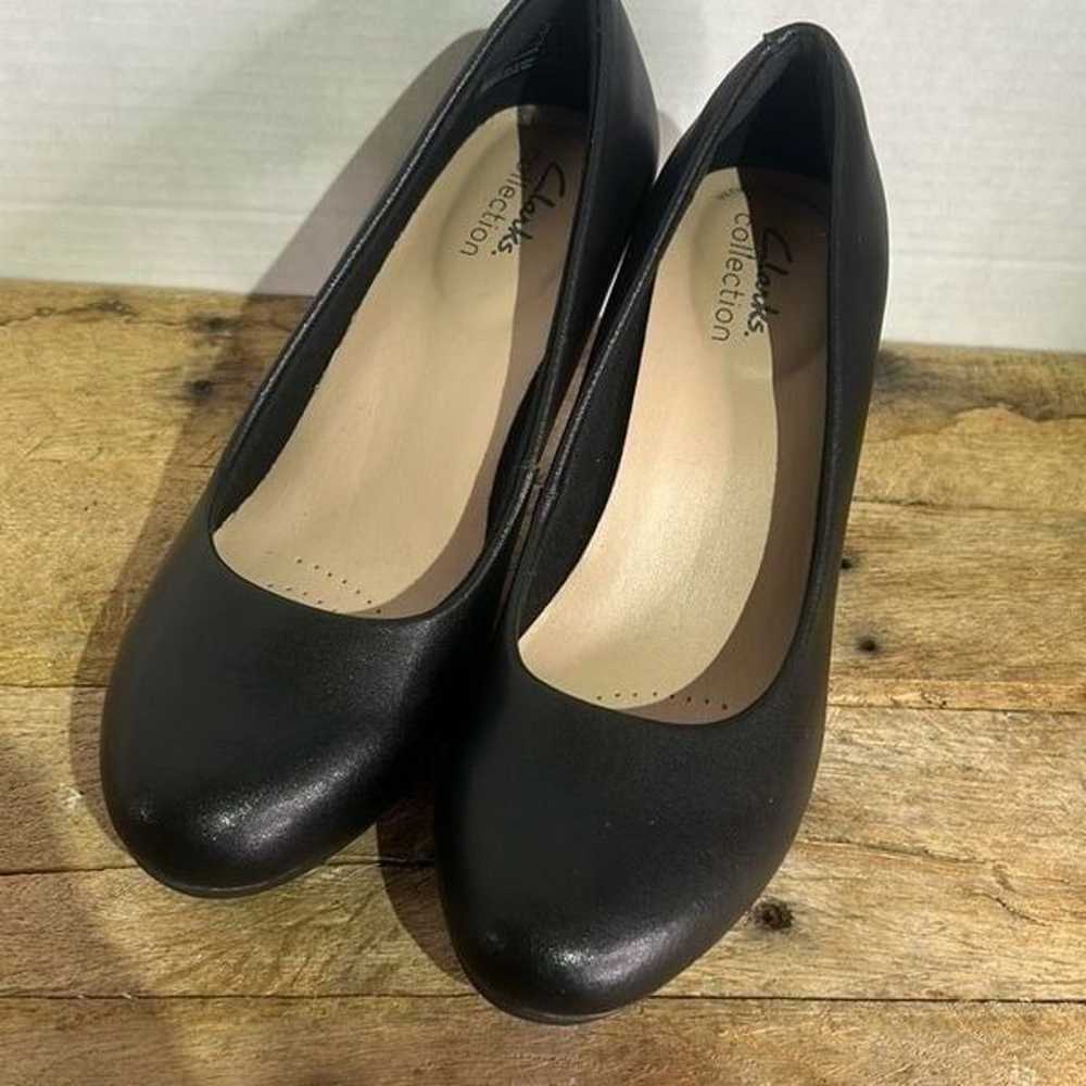 Clarks Ambyr Joy black Dress Pumps leather heels … - image 5