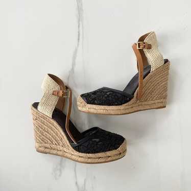 Tory Burch floral mesh wedges - image 1